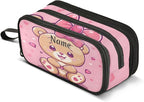 BOENLE Custom Cute Bear Pencil Case Box Boys Girls Personalized Name Large by BOENLE-WELCOMEYOURCOMING