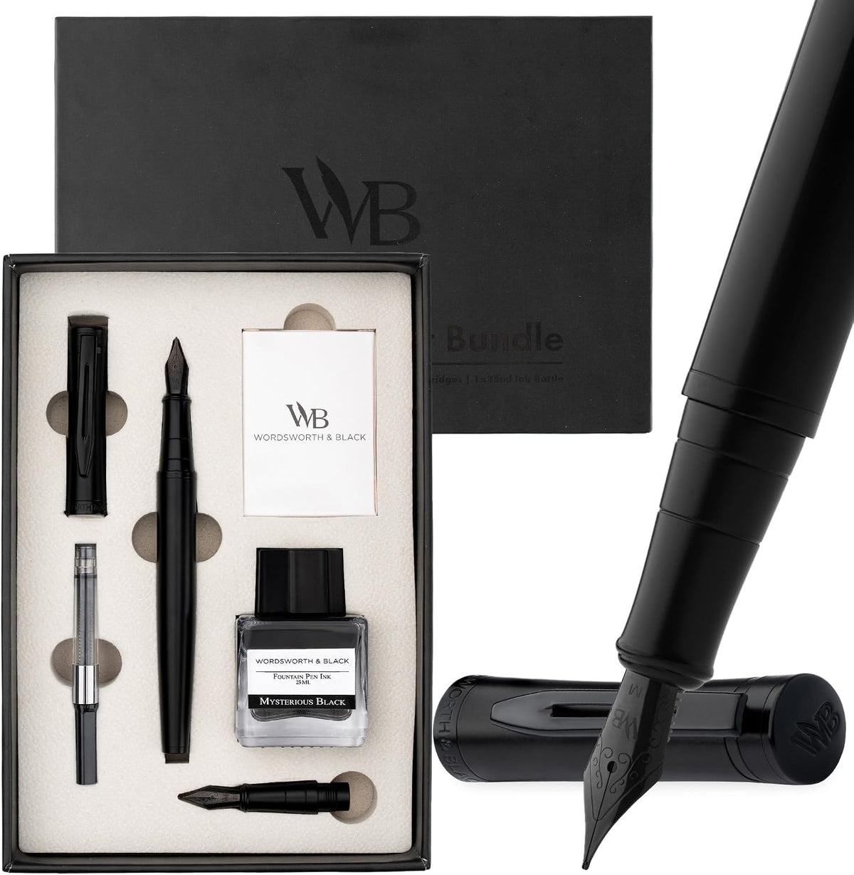 Wordsworth & Black Fountain Pen Gift Set, Medium & Extra Fine Nib,All...