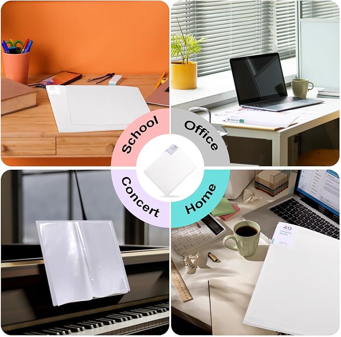 Phyxin 20-Pocket Portfolio Binder Organizer, Binder Sheet Protectors 8.5" x 11" - Image 5