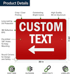 Custom Arrow, Custom Directional Sign, Left Arrow, 24x30 Inches, 3M EGP - Image 6