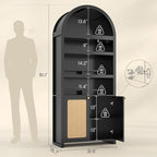 81" Tall Arched Cabinets, Bookcase - Image 2