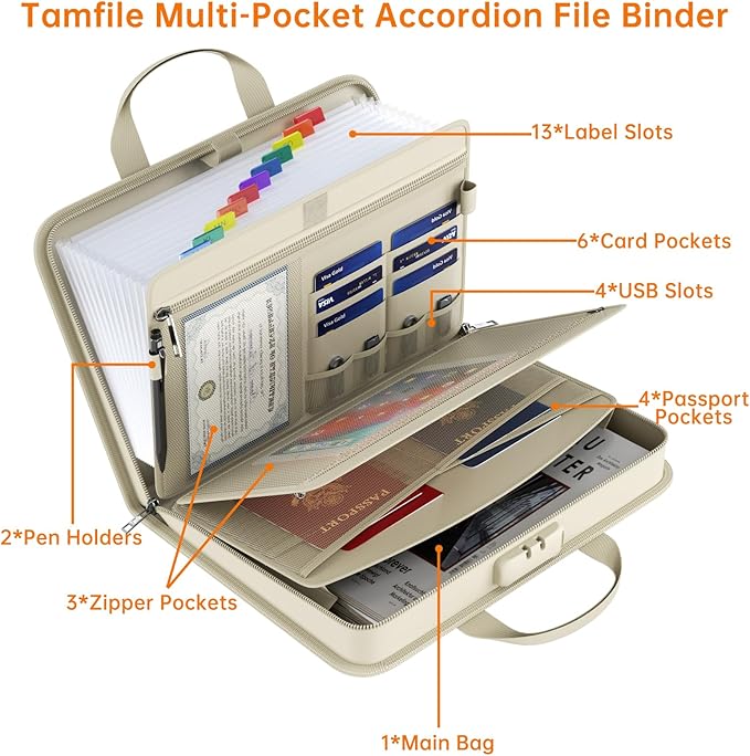 5200℉ Fireproof Accordion File Organizer - Image 4