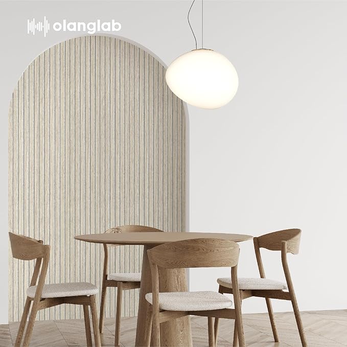 Olanglab Wood Slat Wall Panels 4 Pack, Wooden Acoustic Wall Panels, 94.5"x12.6" - Image 3