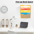 EASEPRES 5 Pocket Mesh Hanging Wall File Organizer, Wall Mounted Mail Paper - Image 7
