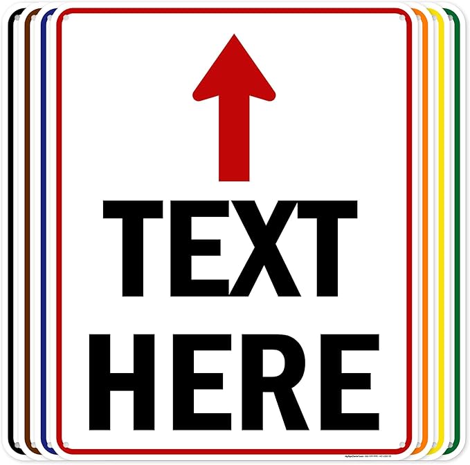 Custom Arrow, Custom Directional Sign, Up Arrow, 24x30 Inches, 55 mil thick by MySignCenter