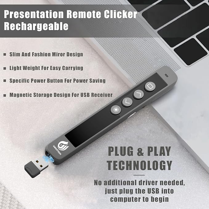 AMERTEER Wireless Presenter Remote – Presentation Clicker - Image 7