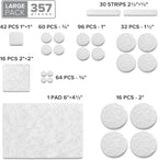 357 pcs White Felt Furniture Pads X-Protector! Huge Quantity of Furniture Pads - Image 5
