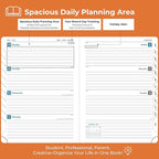 IN-LUXPRO Planner 2026 Daily Weekly and Monthly, 12 Months Spiral Bound - Image 3