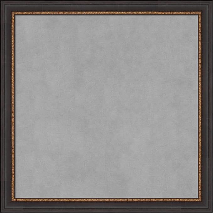 Amanti Art Black Framed Magnetic Board 23x23 Medium Vision Board by AmantiArt