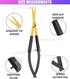 Cross Edge Spring Scissors 5 Inch straight Stainless-Steel Precision Eyebrow & - Image 6