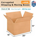 Large Shipping & Moving Boxes 20x16x12 inches - Image 2