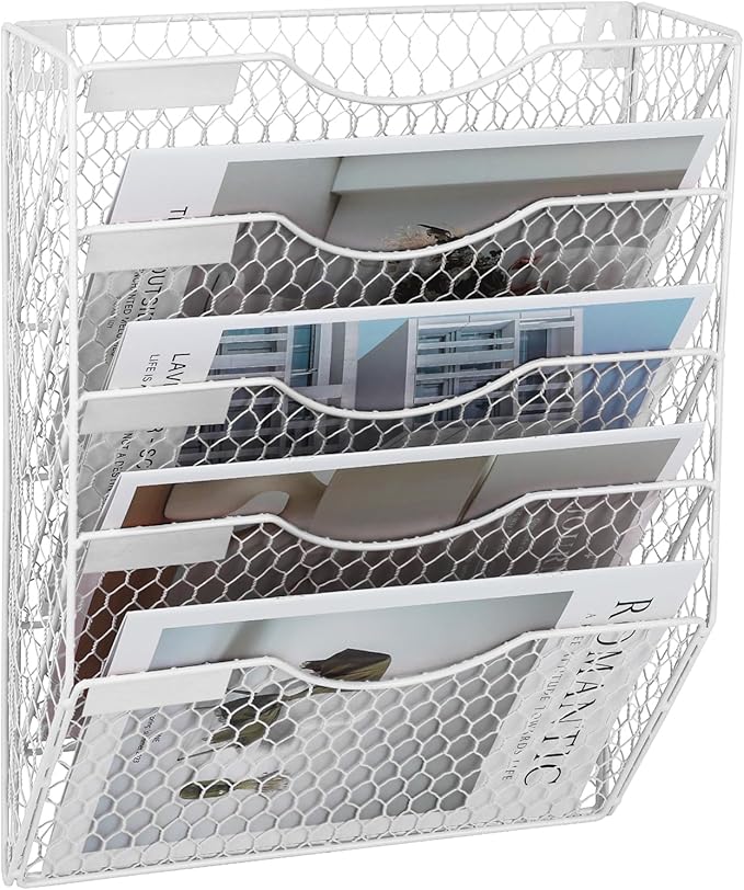EASEPRES Mail Organizer Wall Mount Hanging File Holder Storage, Metal Chicken by EASEPRES