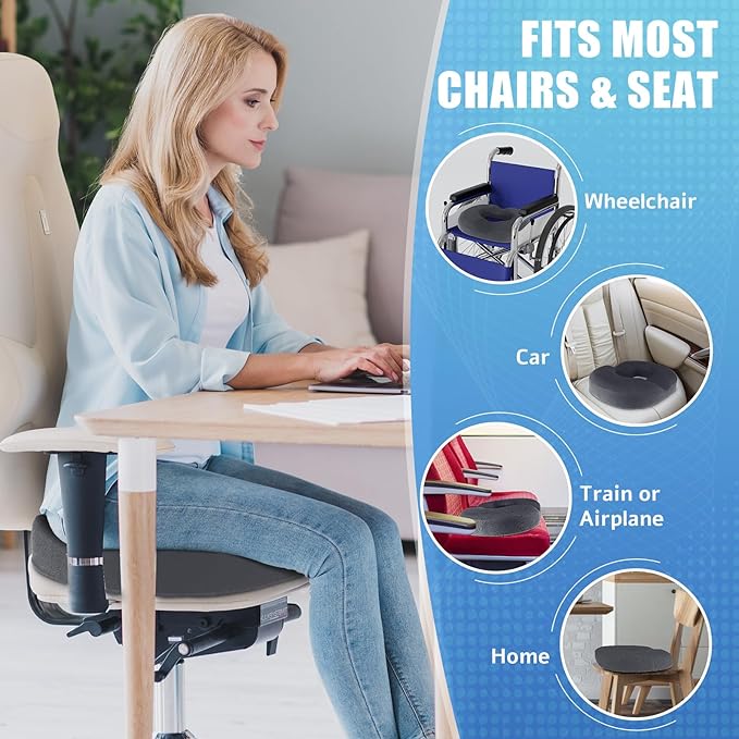BlissTrends Donut Pillow Seat Cushion, Donut Chair Cushions - Image 6