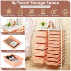 HAPPYGRILL 15-Drawer Rolling Cart, Storage Carts - Image 3