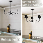 TAaMTYH small lamp shade chandelier shades set of 3，Fabric Lampshade - Image 8