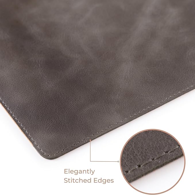 Node Leather - Genuine Leather Desk Mat - Executive Real Leather Desk Pad - - Image 3