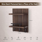 Lucundm Key Holder Wall Mount, Mail Shelf Decor - Image 2