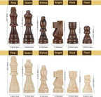 Magnetic Wooden Chess Set for Adults Kids 15'' Chess Board - Image 4