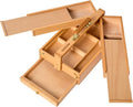 meeden portable artist supply storage box: foldable beech, main product view