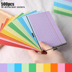 Koogel 500PCS Index Cards 3x5, Colored Lined Ruled Flash Cards - Image 4