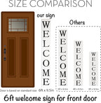 Tall White Welcome Sign - 6ft Rustic Farmhouse Decor - Image 3