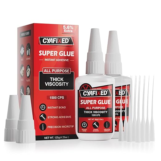 Thick Super Glue 120 Gram, Heavy Duty Instant Cyanoacrylate Adhesive by CYAFIXEDSUPERGLUE