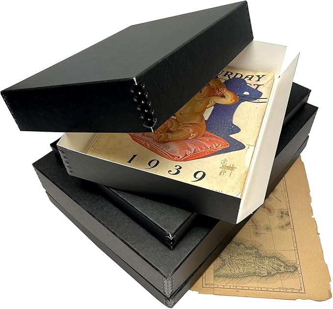 Lineco Museum Archival Storage Box, 11.75x18.25x3 in. Drop Front Design. - Image 5