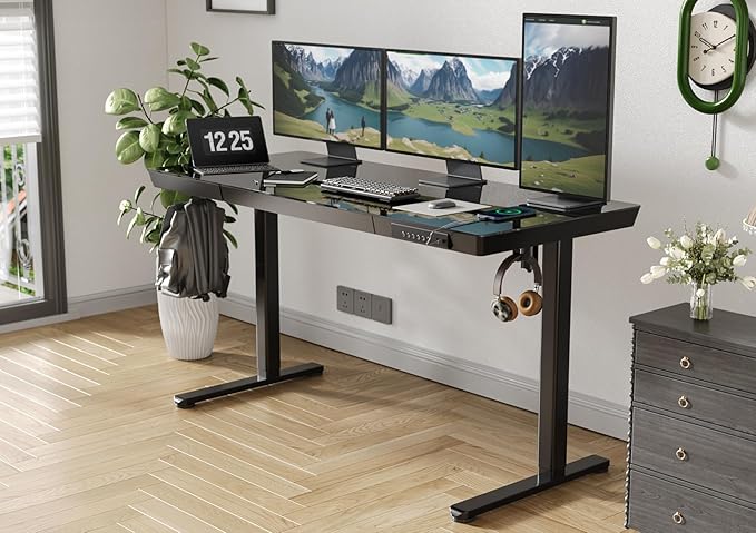 Claiks Glass Standing Desk - Image 9