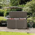 Decksplore 100 Gallon Lockable Resin Deck Box, Waterproof Outdoor Storage Box - Image 3