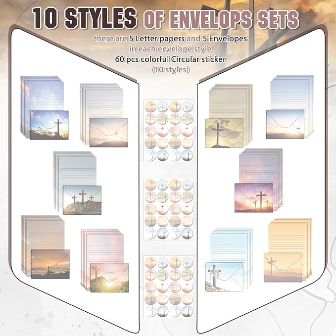 TaoBary 160 Pcs Stationery Paper Set 50 Double Sided Stationery Papers - Image 3