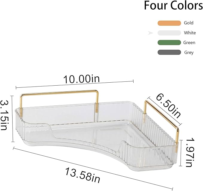 YCIA&DONE Corner Bathroom Counter Organizer, Makeup Organizer - Image 3