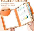 12 Pcs Classification Folders Letter Size 3 Pocket Dividers Employee File Folder - Image 3