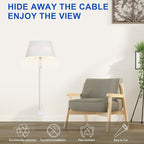 Cord Hider Wall for One Cord, 136in Wire Covers Wall, Easy Install Cable Cover - Image 3