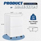 Fesbos 2 Drawers Vertical File Cabinet - Image 3