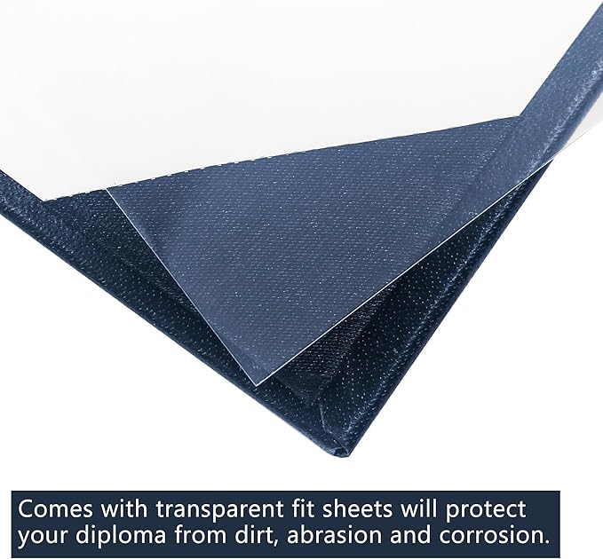 GraduationMall 11"x14" Smooth Padded Diploma Cover Certificate Holder Navy - Image 5