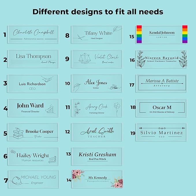 EGD Acrylic Door Name Plate Personalized I Custom Acrylic Sign I Cute Office - Image 3