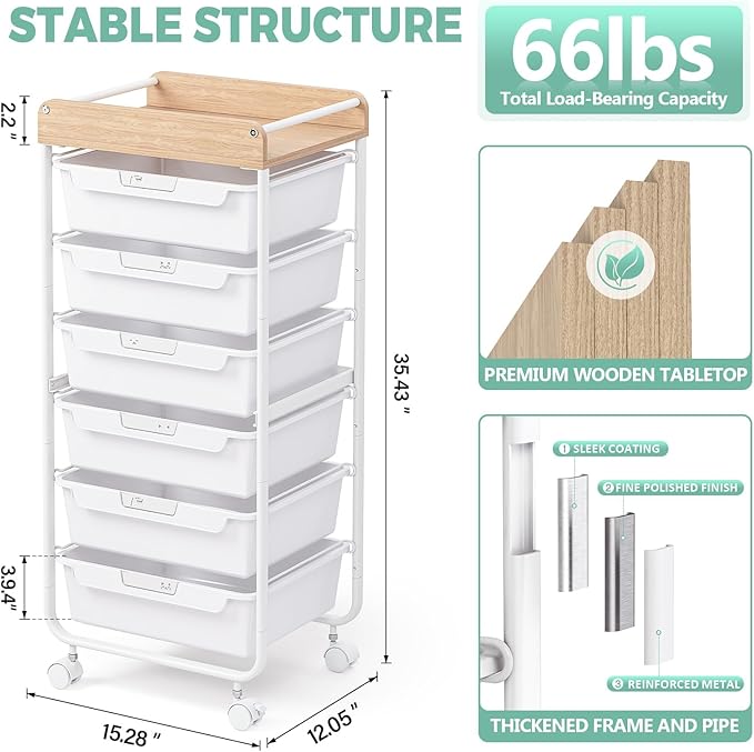 Rolling Storage Utility Cart - Image 3