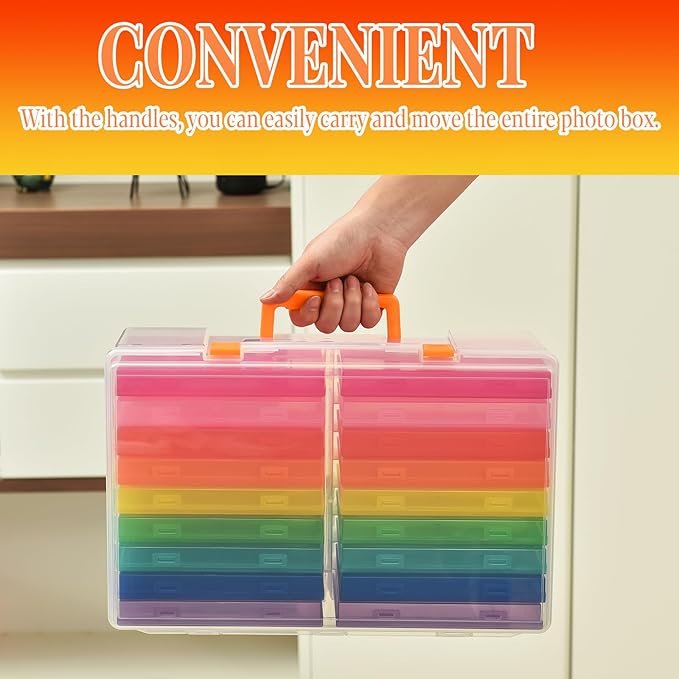 Photo Storage Box 5 x 7 Inches, 18 Inner Photo Cases - Image 4