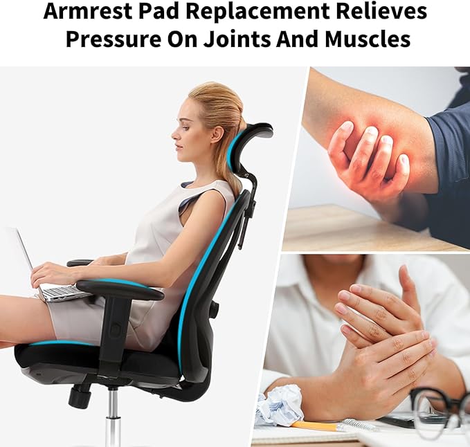 Universal Office Chair Arm Rest Replacement Pads -Ergonomic Arm Pads - Image 4