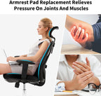 Universal Office Chair Arm Rest Replacement Pads -Ergonomic Arm Pads - Image 4