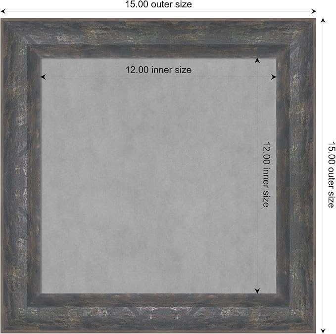Amanti Art Grey Framed Magnetic Board 15x15 X-Small Vision Board - Image 4