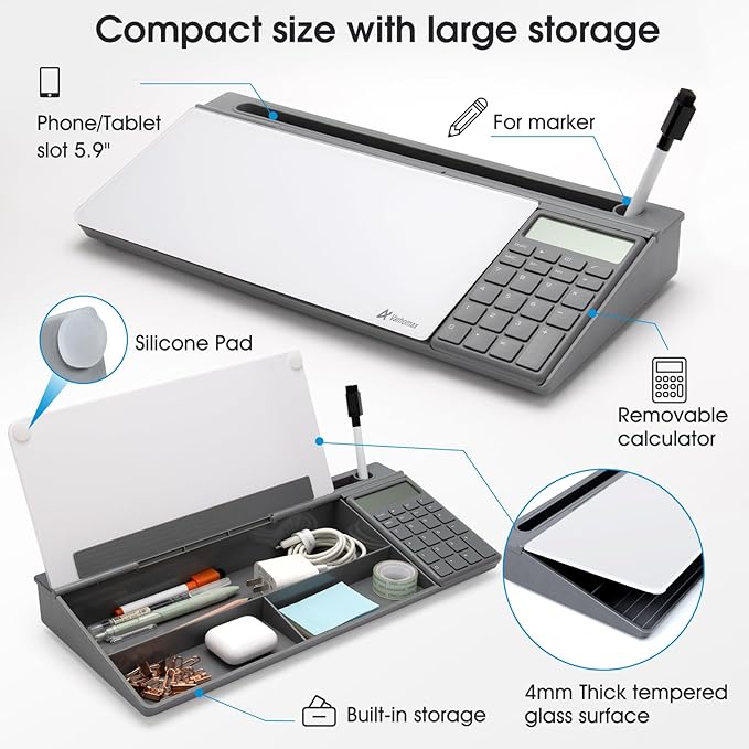 Varhomax Glass Desk Whiteboard - Image 6