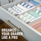 RAPTUROUS Adjustable Deep Drawer Divider – 6" Tall, Expandable 13-22", Non-Slip - Image 5