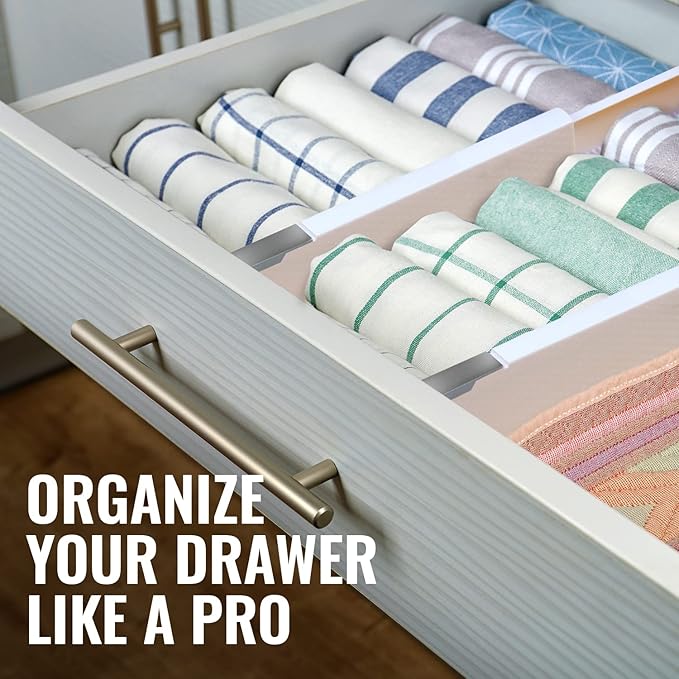 RAPTUROUS Adjustable Deep Drawer Divider – 6" Tall, Expandable 13-22", Non-Slip - Image 5