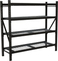 Ironton 4-Tier Industrial Steel Shelving Unit, 000-Pound Load Capacity