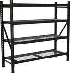 Ironton 4-Tier Industrial Steel Shelving Unit, 000-Pound Load Capacity