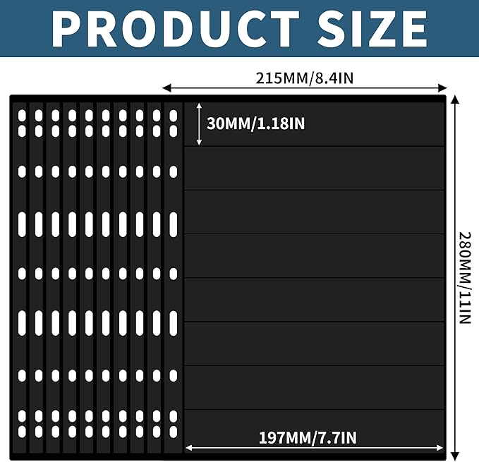 10 Sheets 20 Pages Postage Stamp Album Pages, 8 Pockets 7.7X 1.18in Stamp - Image 2