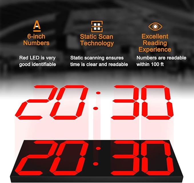 LED Large Digital Wall Clock, Oversize Wall Clock - Image 5