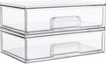 vtopmart clear stackable storage drawers, 2 pack wide, main product view