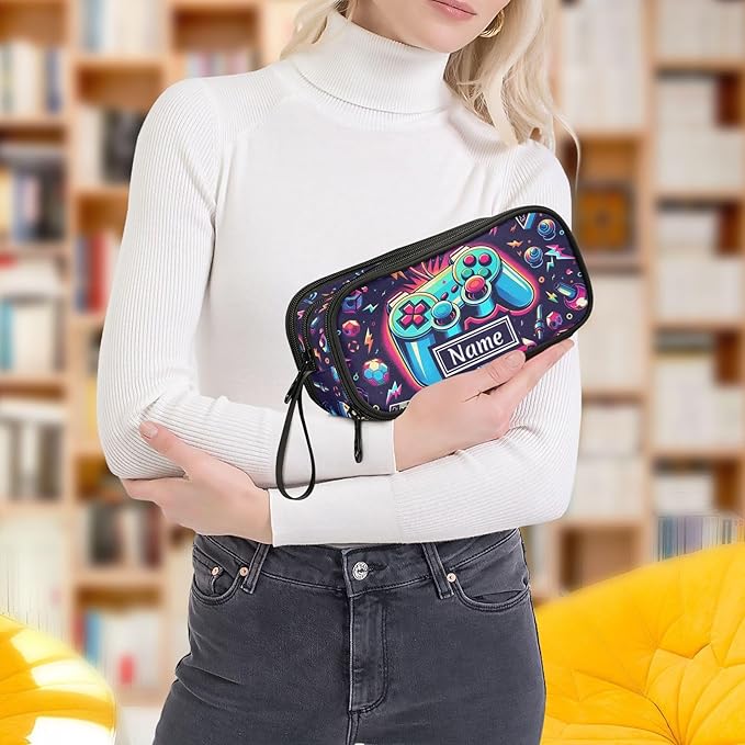 BOENLE Custom Bright Game Joystick Pencil Case Box Boys Girls Personalized Name - Image 6
